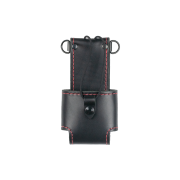 Standard Size/Black Leather/Red Thread/Black Hardware