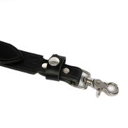 Leather Radio Strap-Black Leather, Stainless HW, Lower Cord Keeper