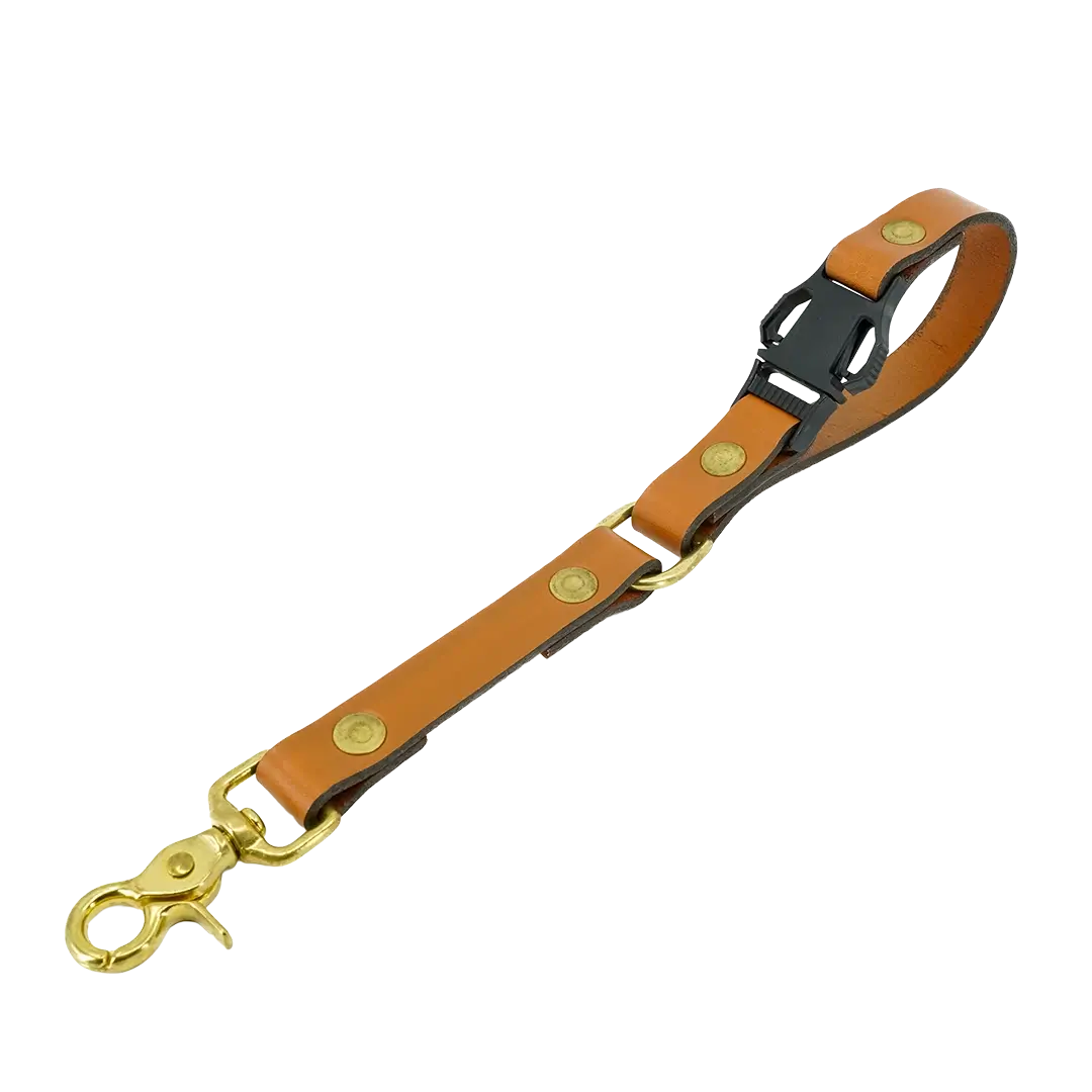Firefighter Gift - Long Q Tan, Brass Glove Strap