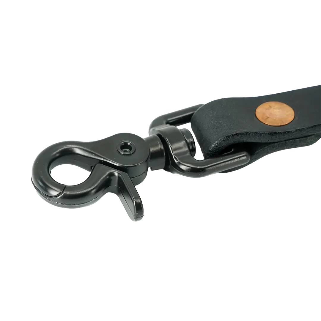 Firefighter Accessory- Black Leather Glove Strap