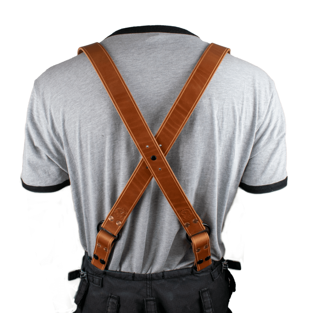 Leather XBack Suspenders Axe and Awl Leatherworks Customizable