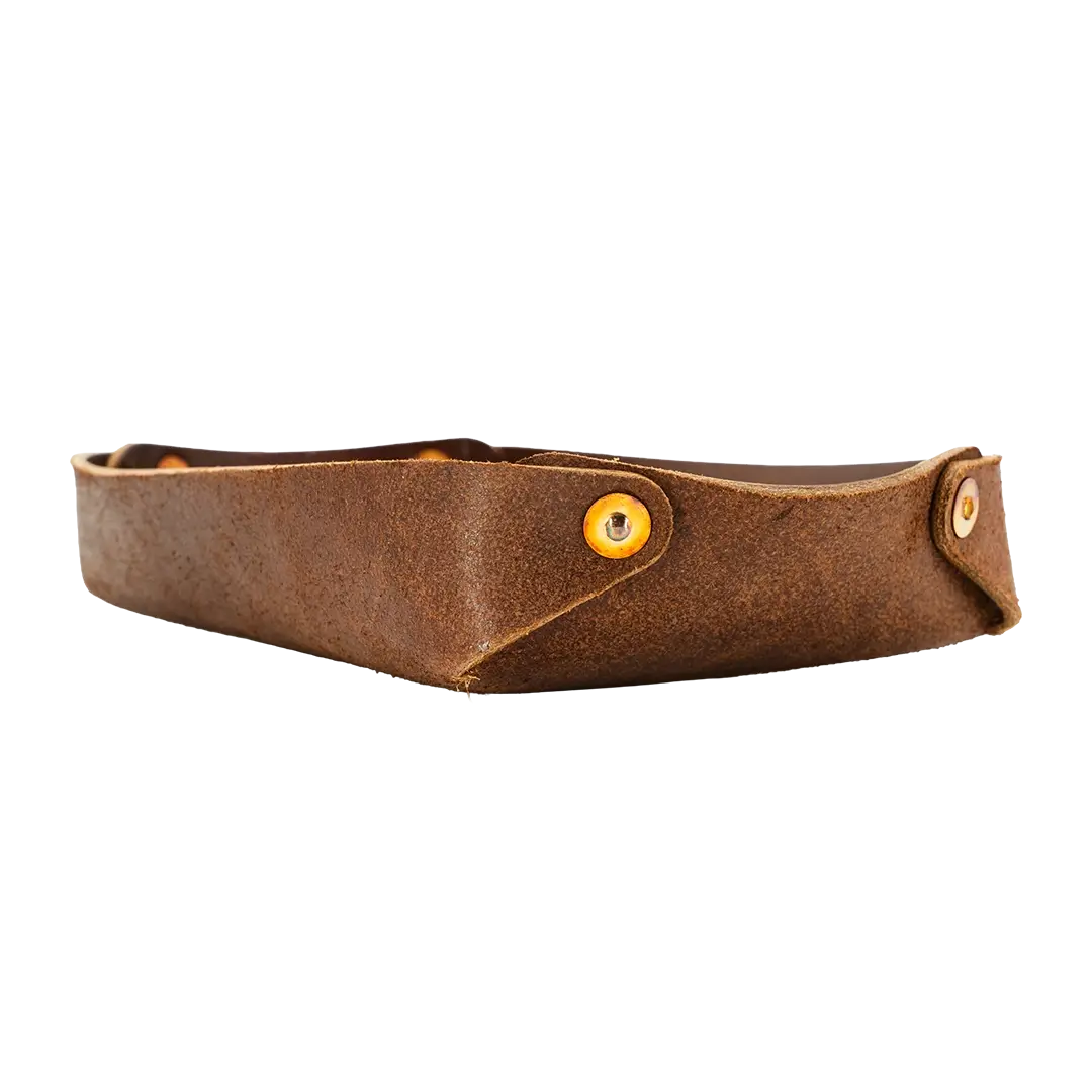 Leather holder in brown