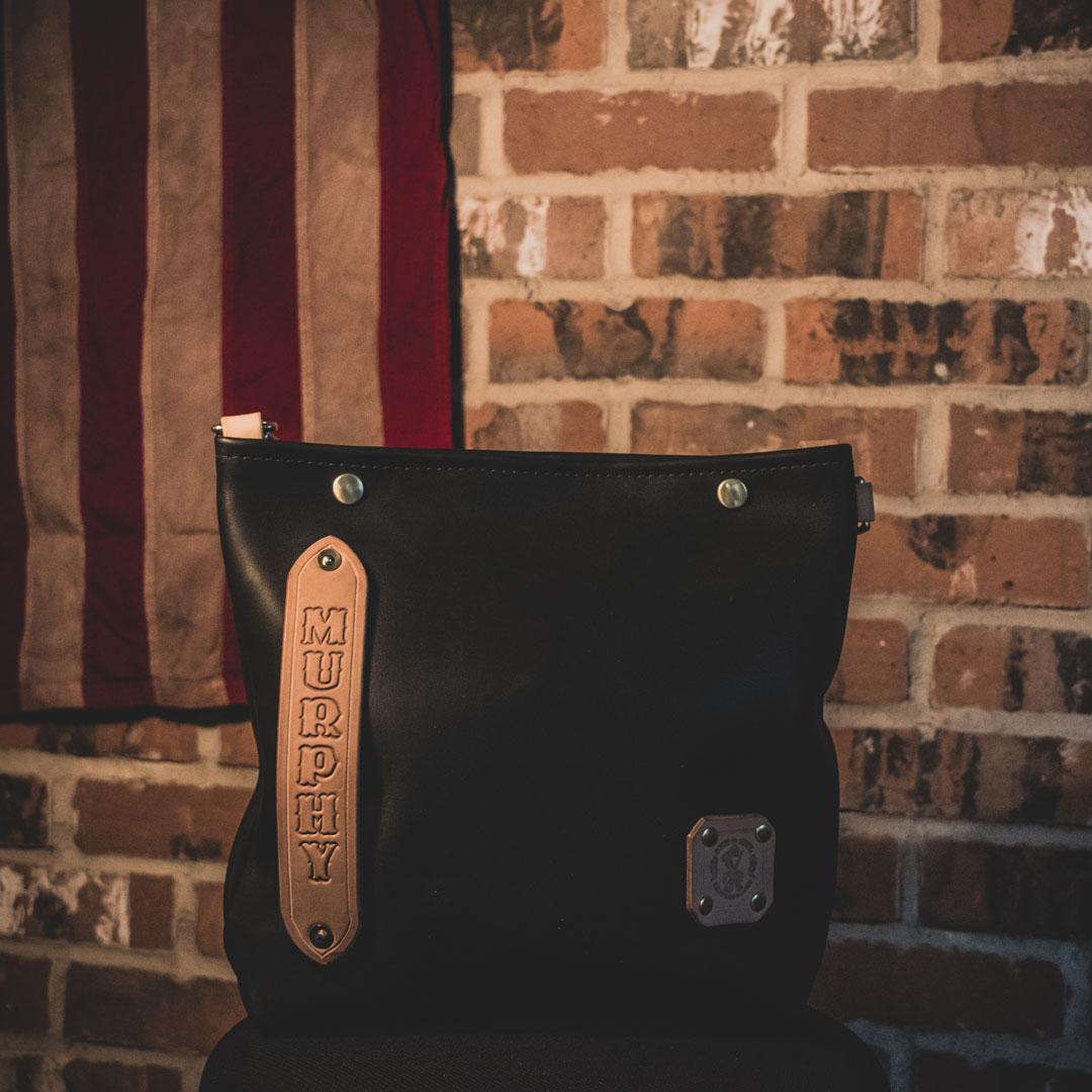 Customized BLACK Messenger Bag made to look like Firefighter