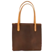 August Leather Tote Bag - Axe and Awl Leatherworks
