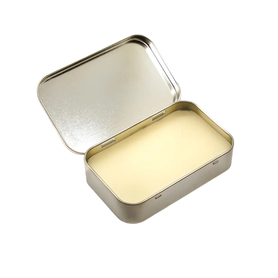 Open tin of C&S Provisions Hand Balm showing smooth, all-natural balm for dry hands