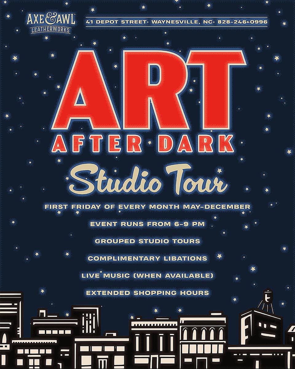 Art after Dark Studio Tour - Axe and Awl Leatherworks