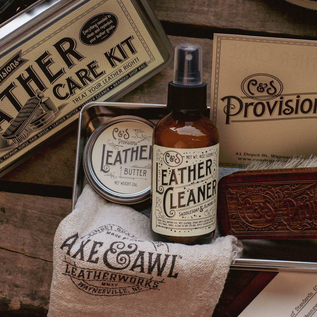 Leather care kit complete with everything needed to keep your leather goods in top shape!