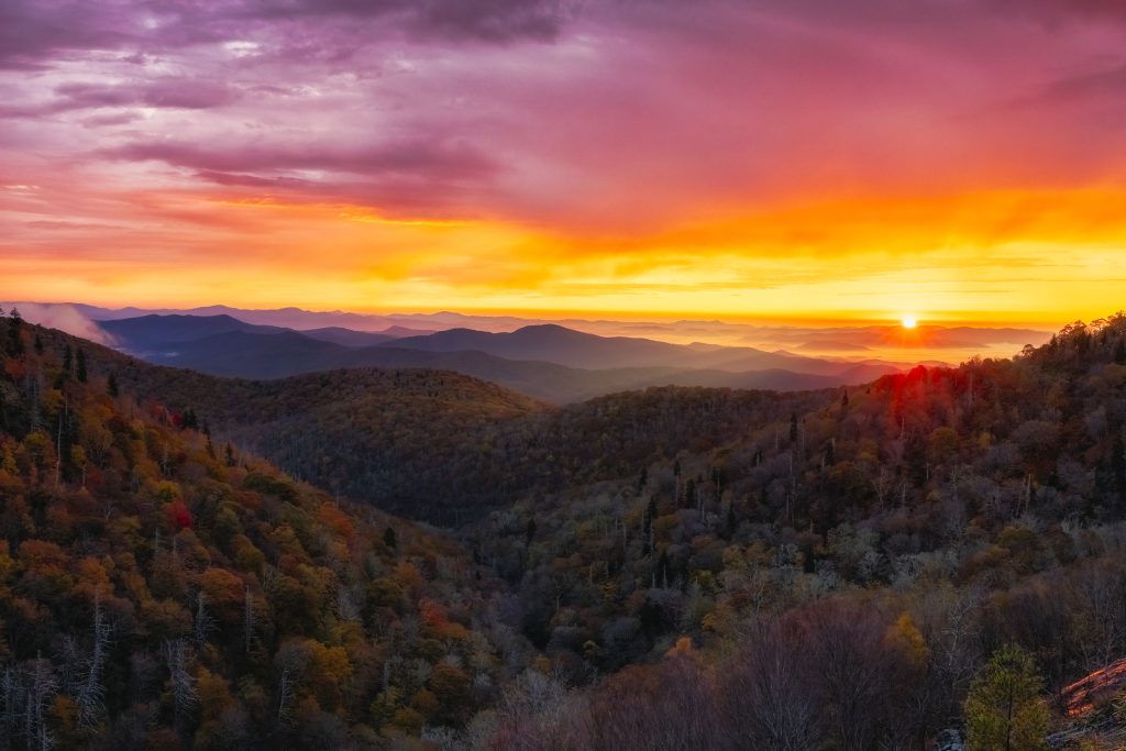 Splendor of Summer in the Mountains during Sunset