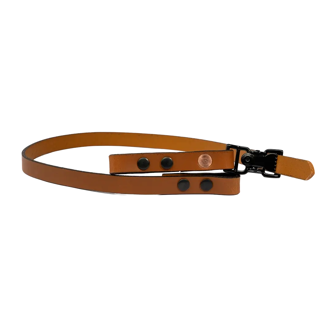 Leather Chin Strap - Q Tan/Black