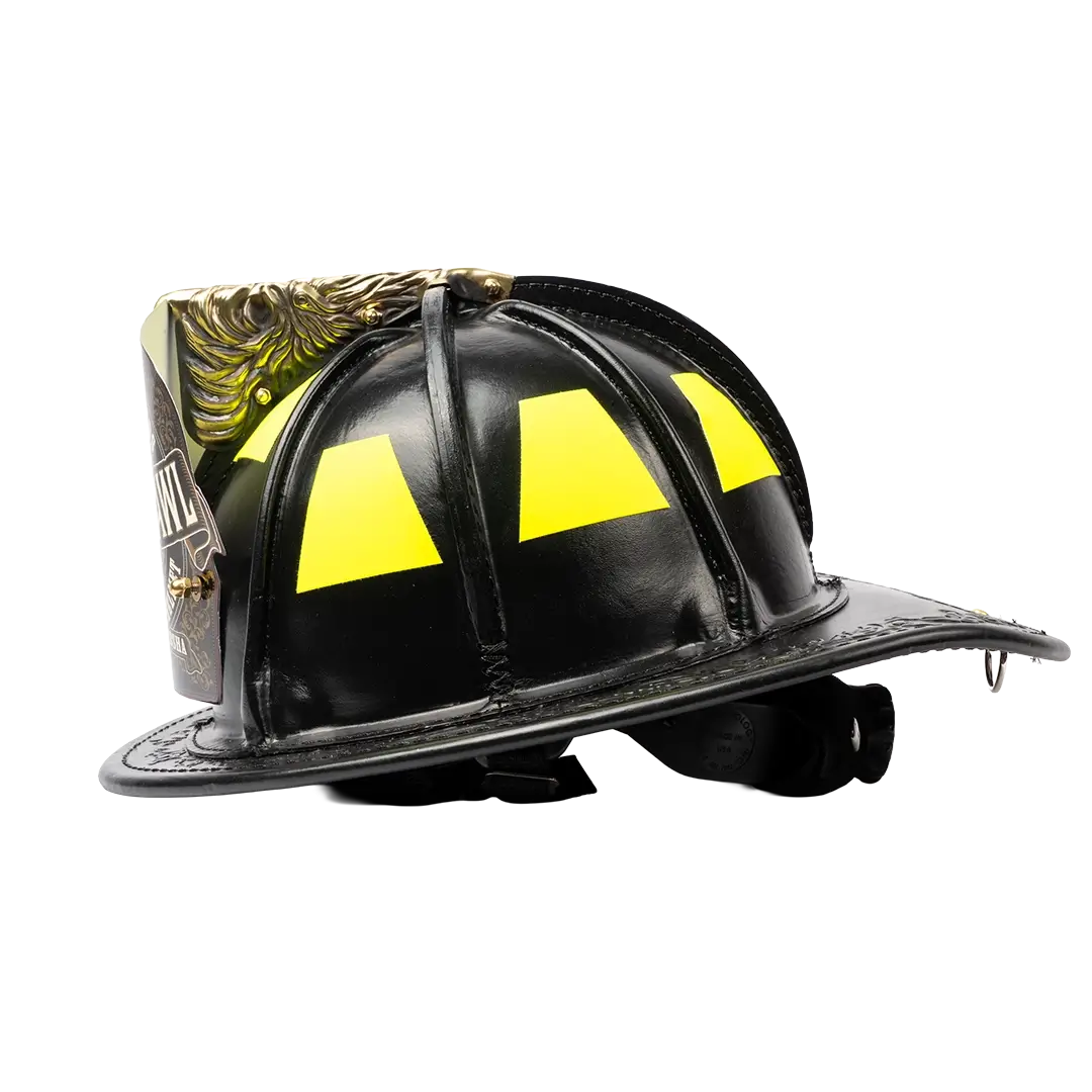 Phenix TL-2 Black Leather Helmet - Axe and Awl Leatherworks