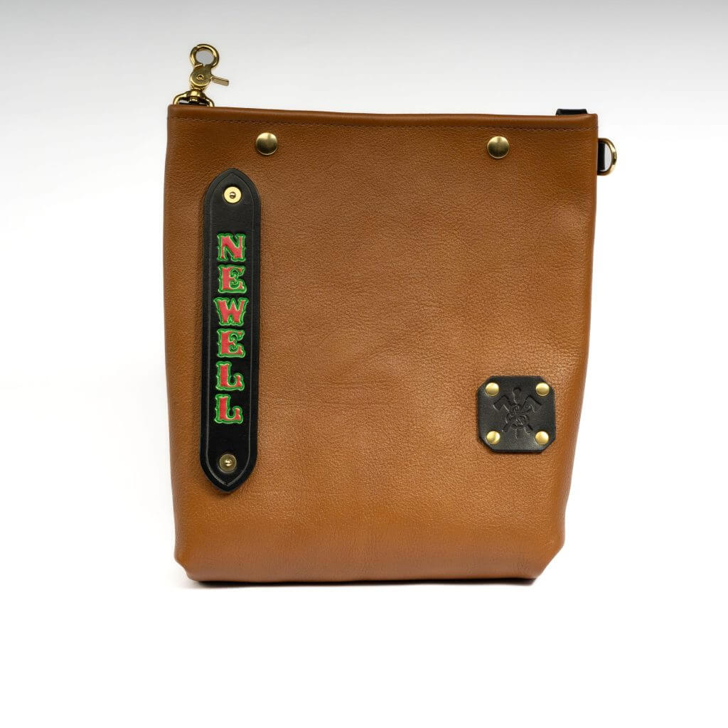 leather scba mask bag personalized as a gift idea for firefighters