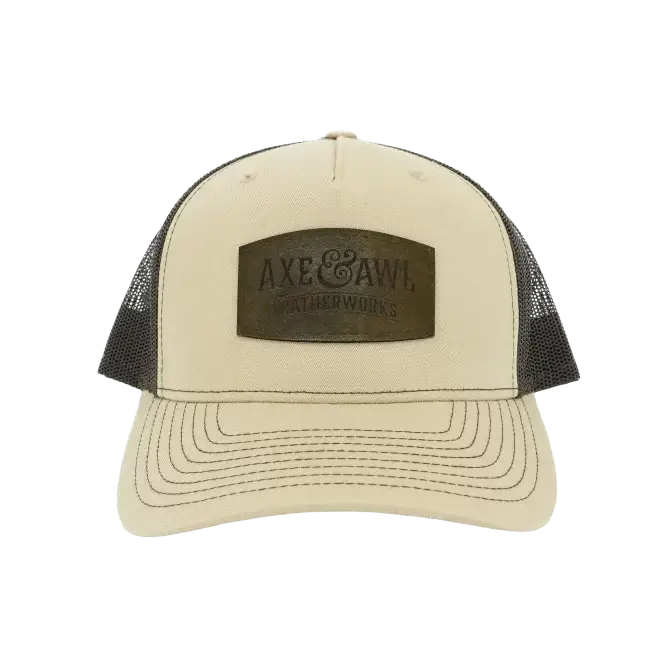 Leather Patch Hat - Axe and Awl Leatherworks - Durable Goods