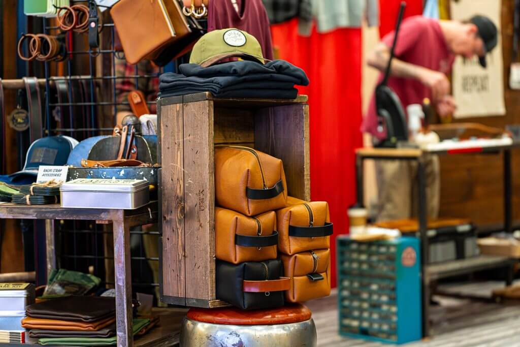 Axe & Awl booth setup at firefighter expo.