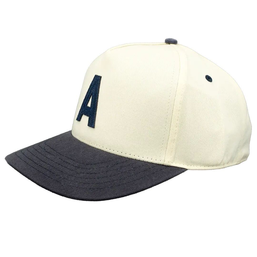 Throwback A Hat angle view in Navy