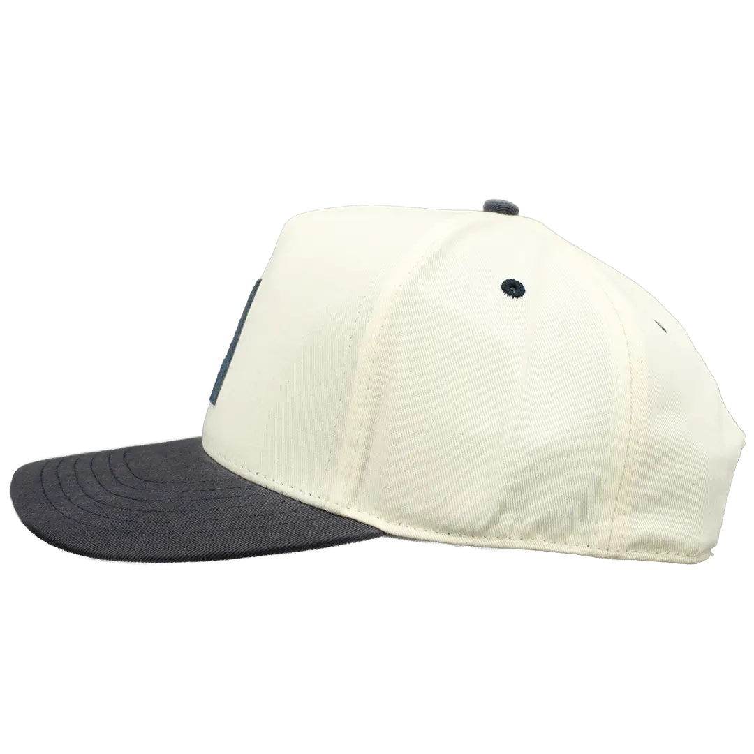 Throwback A Hat side view in Navy