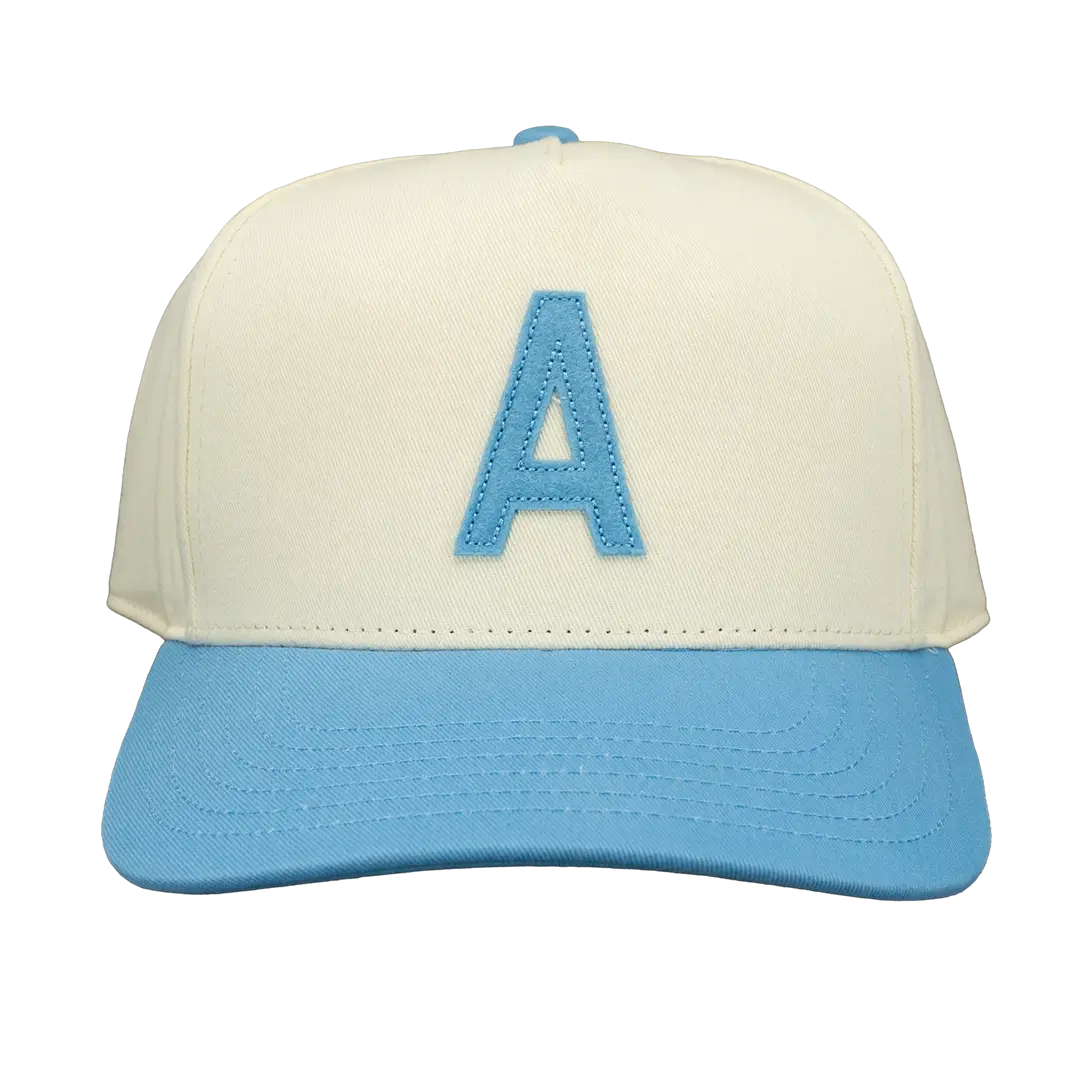 Throwback A Hat front in Carolina Blue