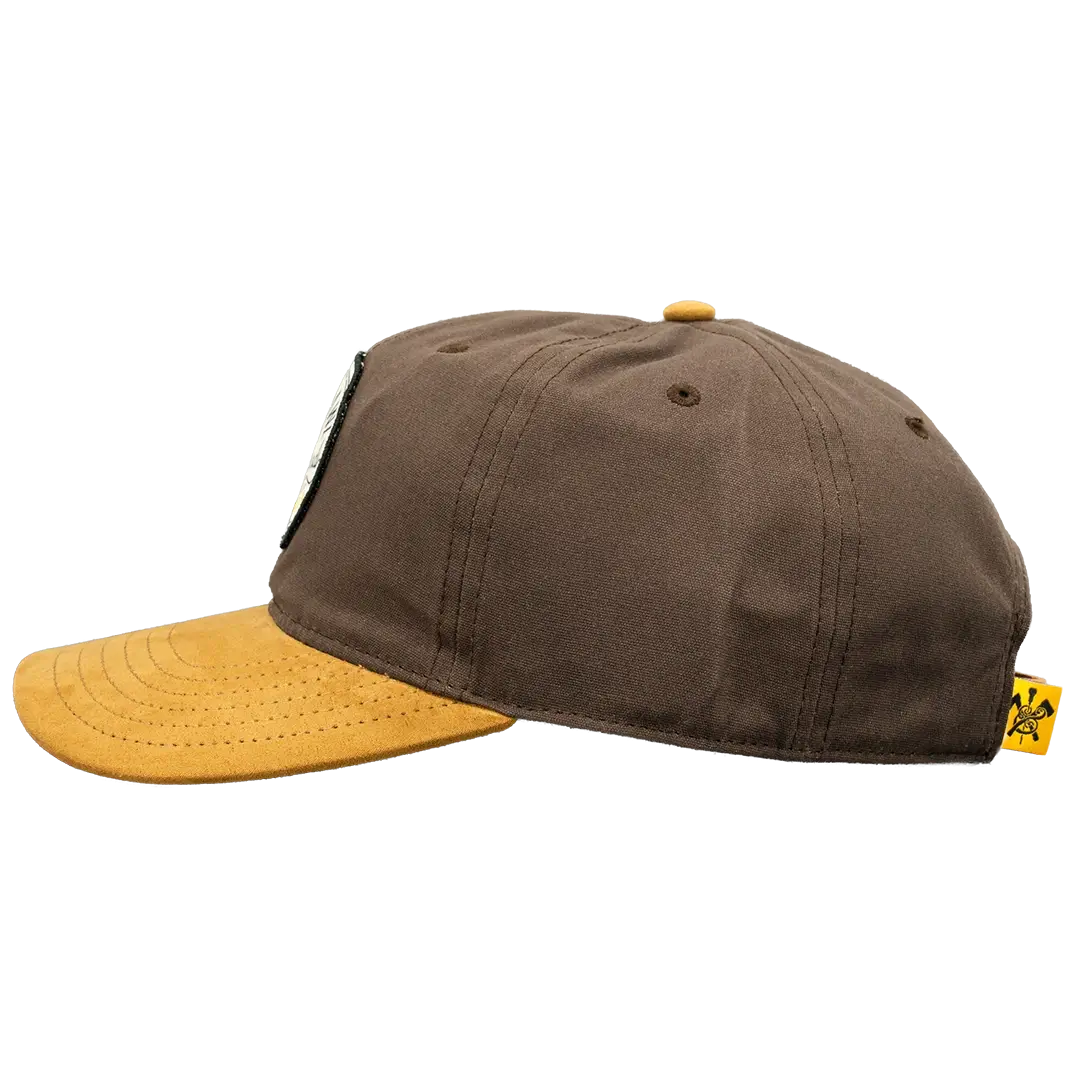 Side View of Suede Durable Goods Hat
