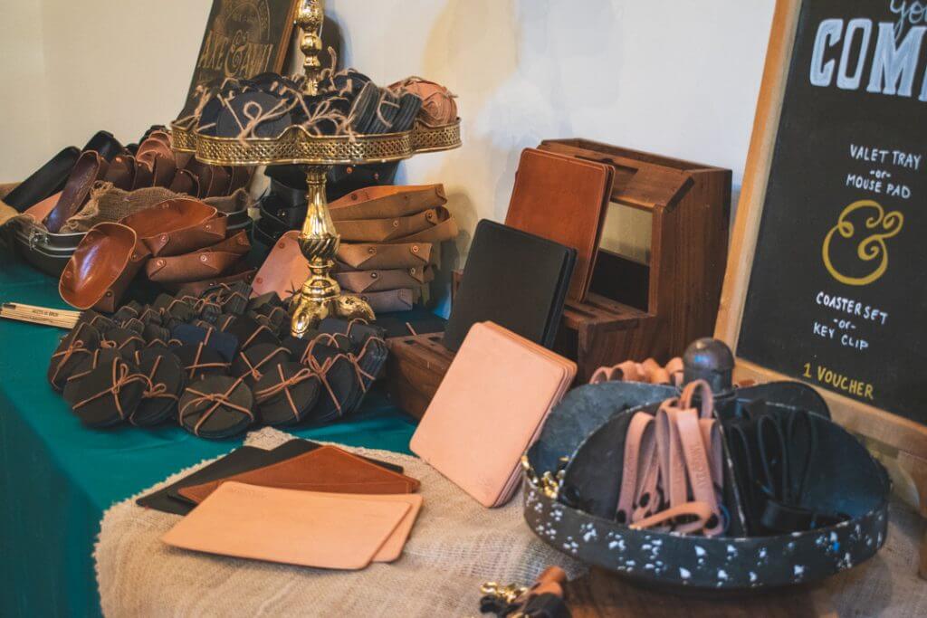 Small goods available for purchase at corporate activations