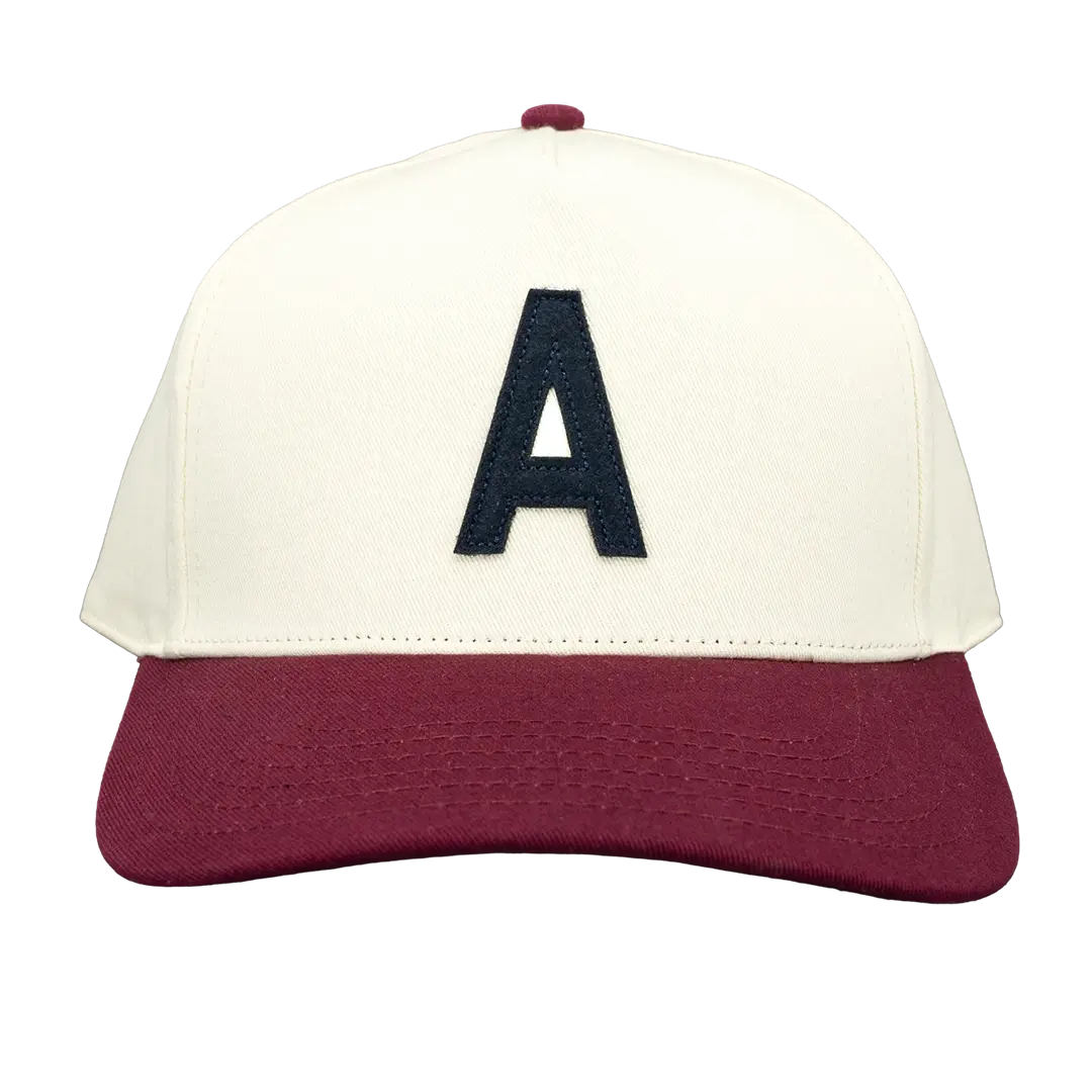 Throwback A Hat front in Maroon