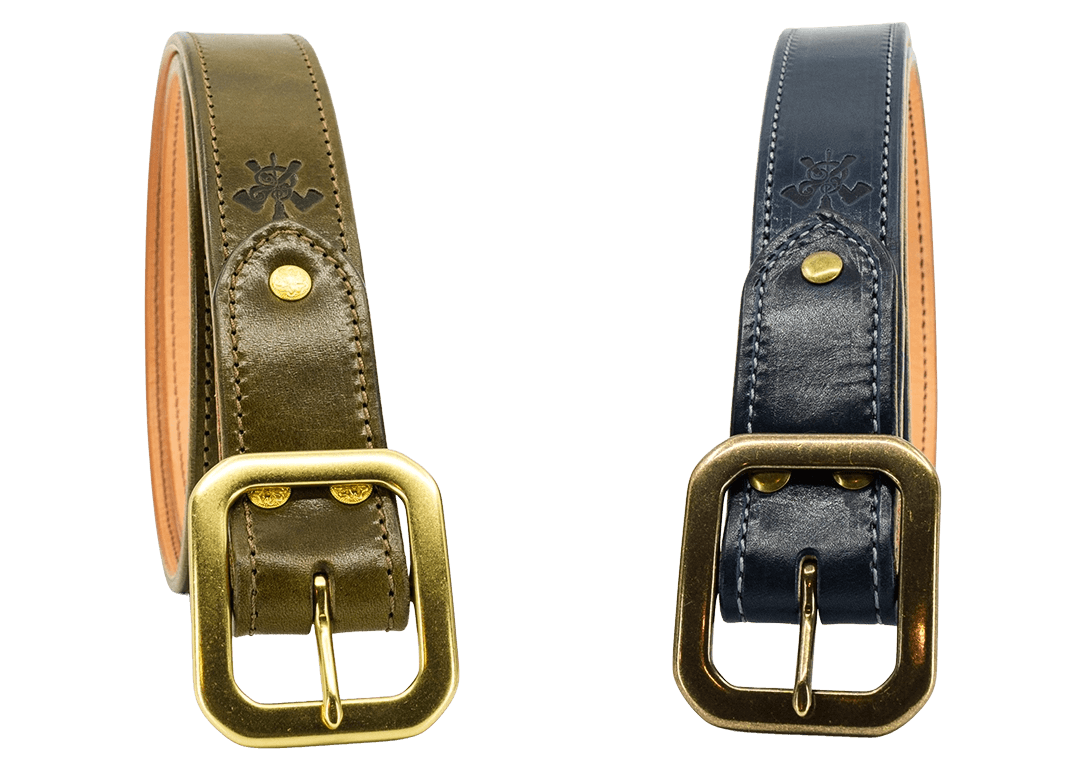 Limited Edition Navy & Olive Leather Belts