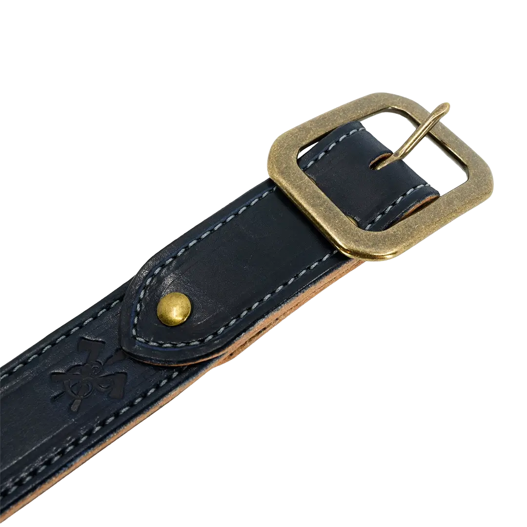 Navy Leather Belt