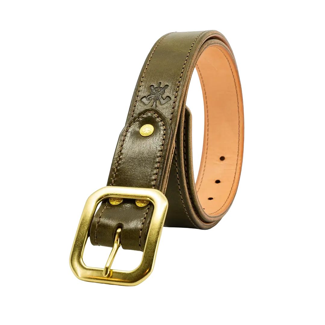 Rolled up leather belt