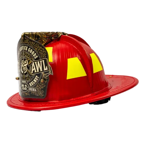 Red TL-2 Miller firefighter leather helmet
