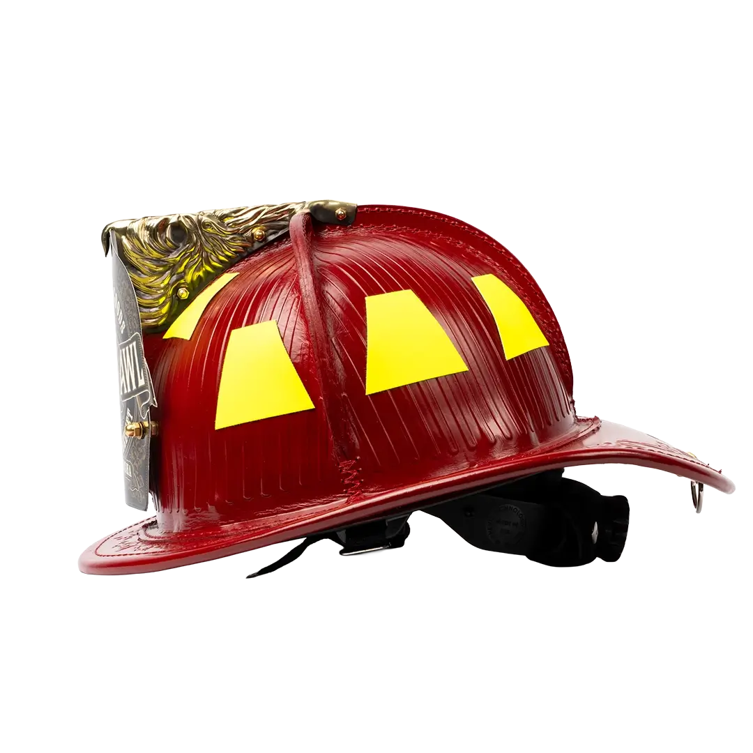 Phenix TL-2 Scarlet Red Miller Leather Helmet - Axe and Awl