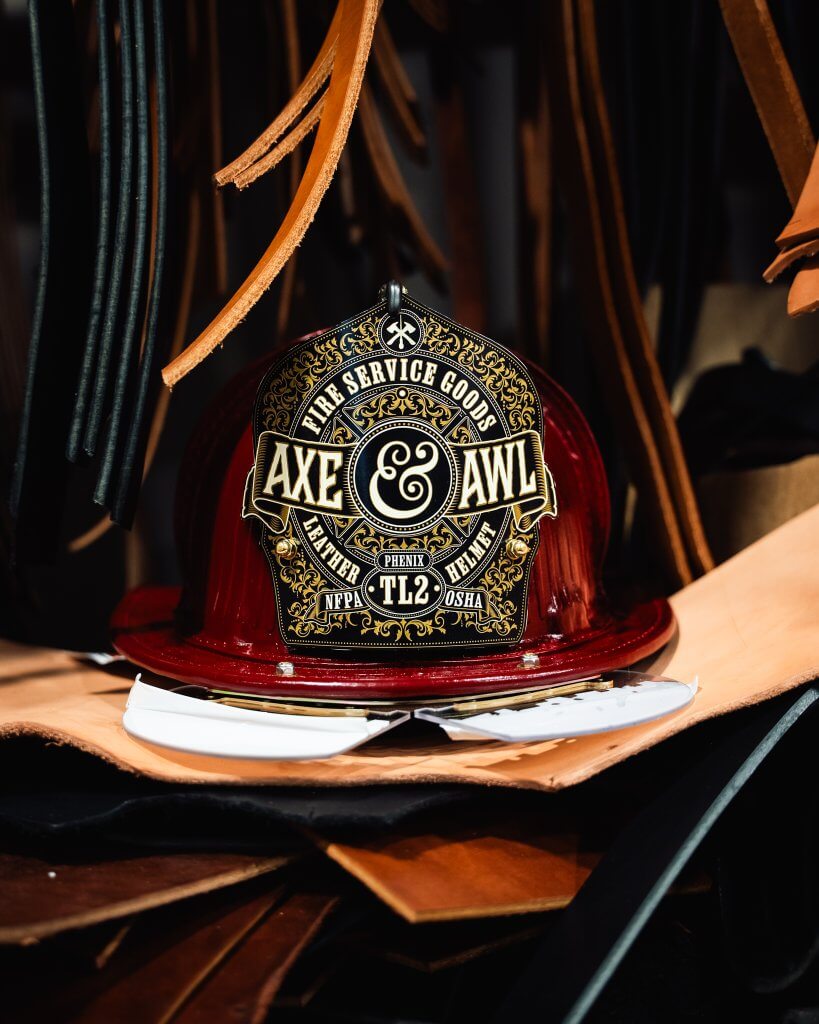 Custom Phenix Leather Fire Helmet