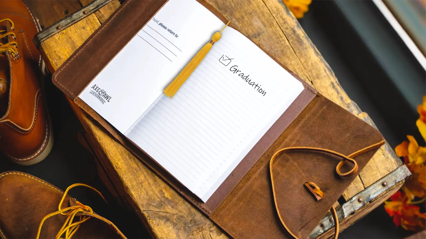 Leather Journal cover for your recent grad! 