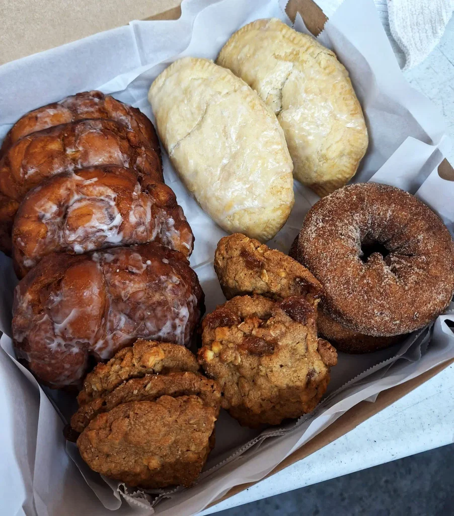 apple donuts and hand pies from barber's orchard