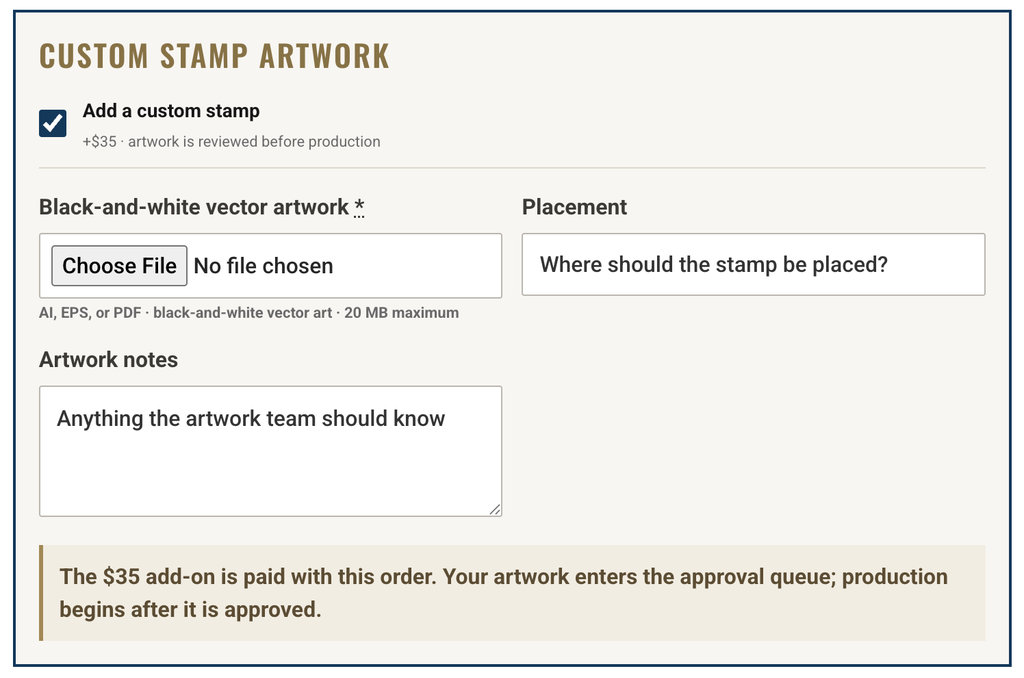 Custom Stamps Builder for Leather Radio Straps and Suspenders