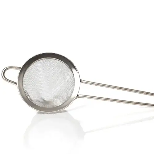 Silver fine mesh strainer