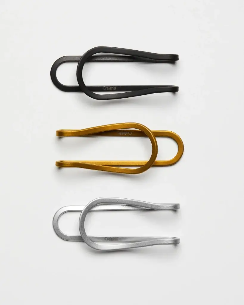 Station money clip in 3 colors.