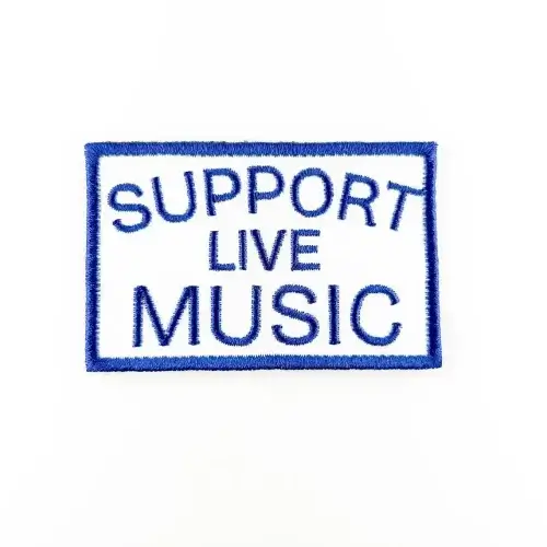 Support Live Music Embroidered Iron-On Patch