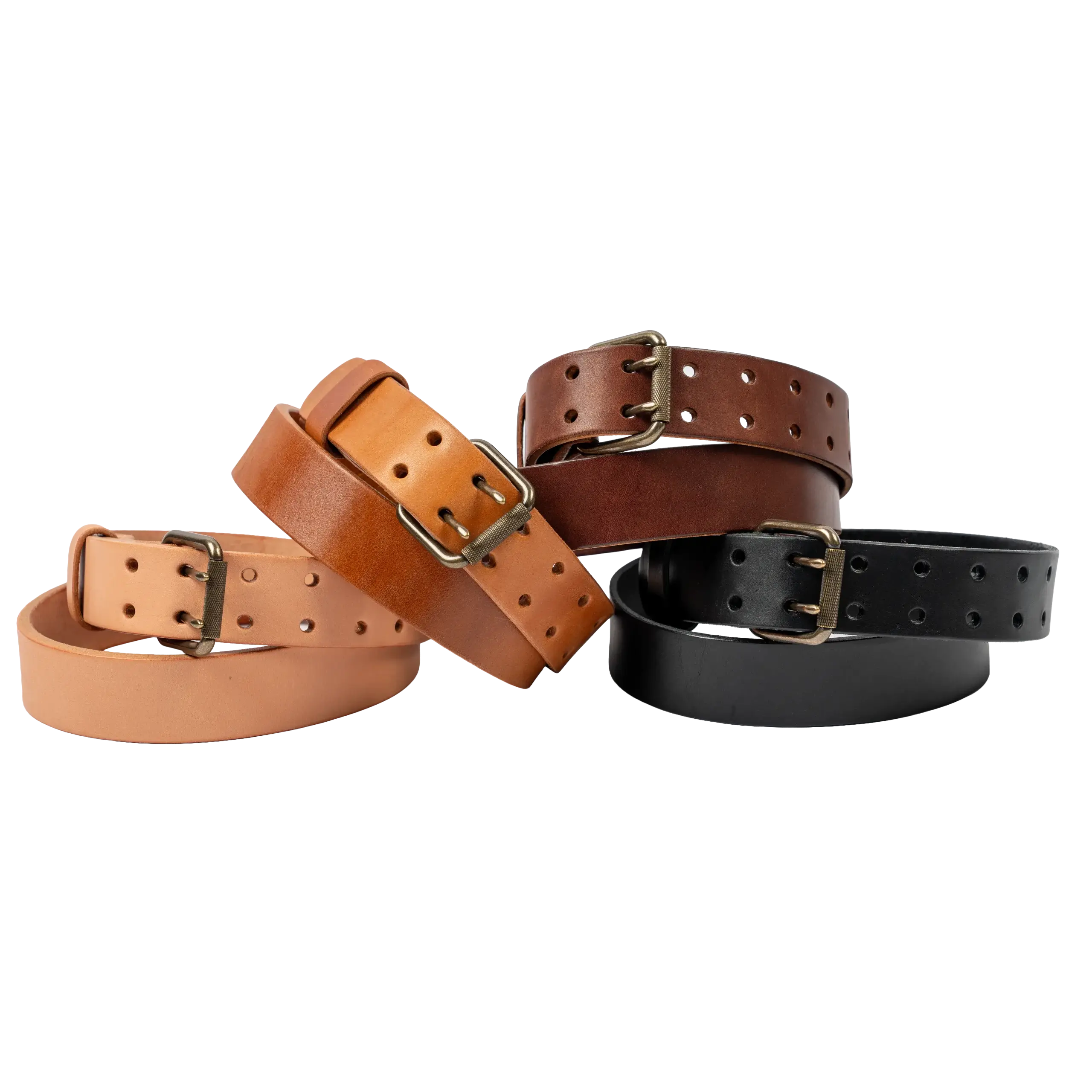 double pronged leather belts